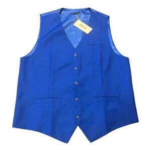 Jemitop Men's Royal Blue Vest Formal Occasion‎ Wedding Party